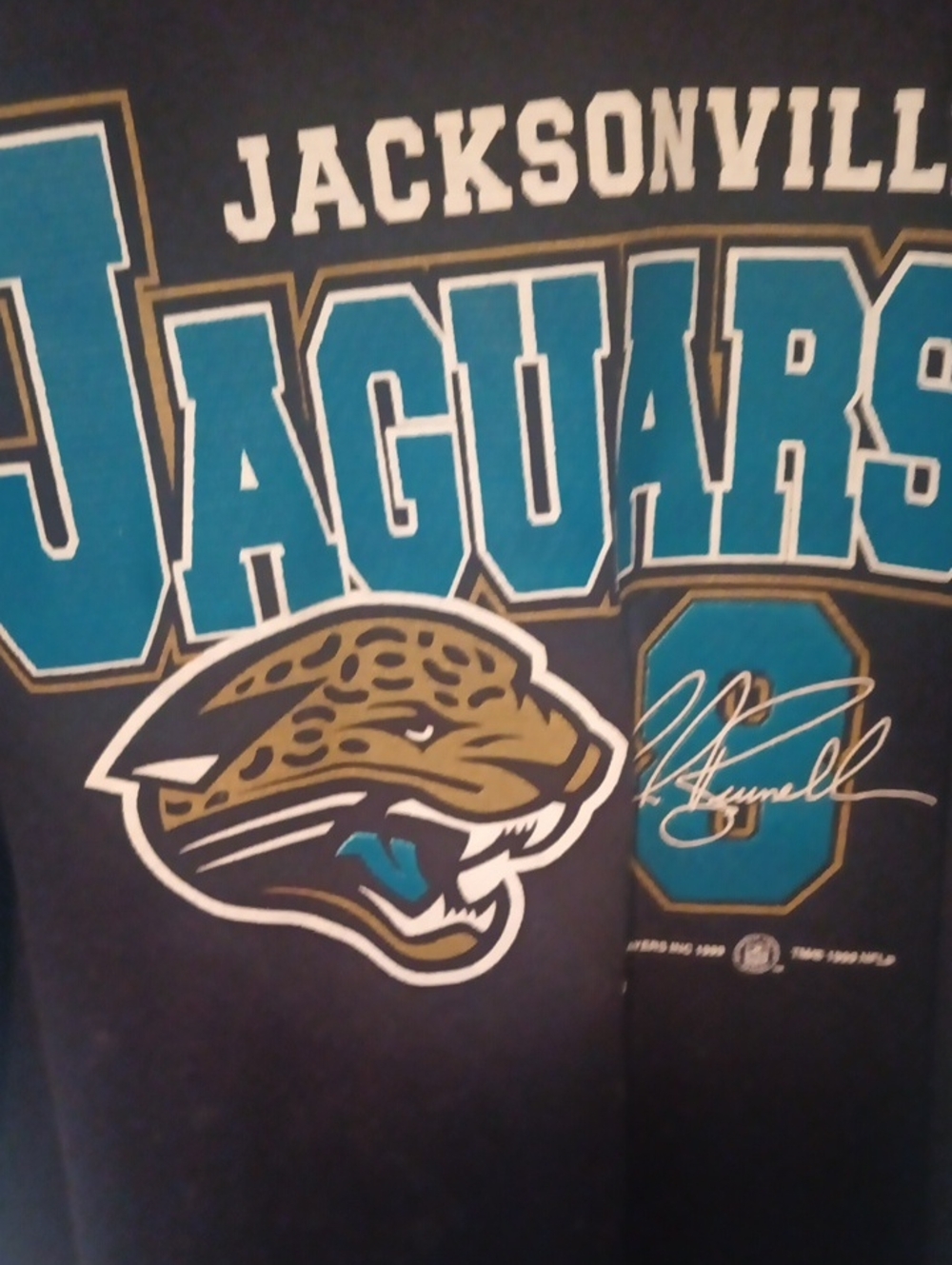 Jacksonville Jaguars Men's Black Graphic Tee Collectors Mark Brunell Signature